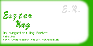 eszter mag business card
